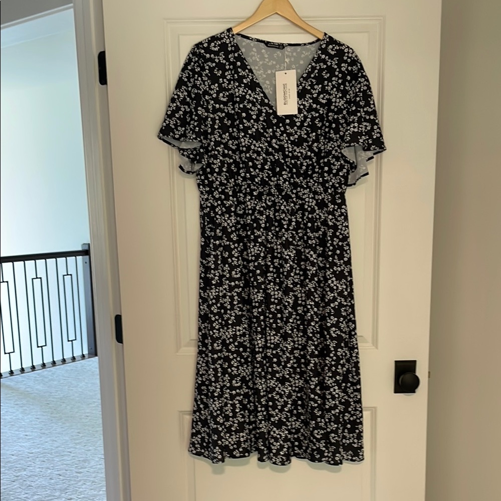 Floral Black Dress